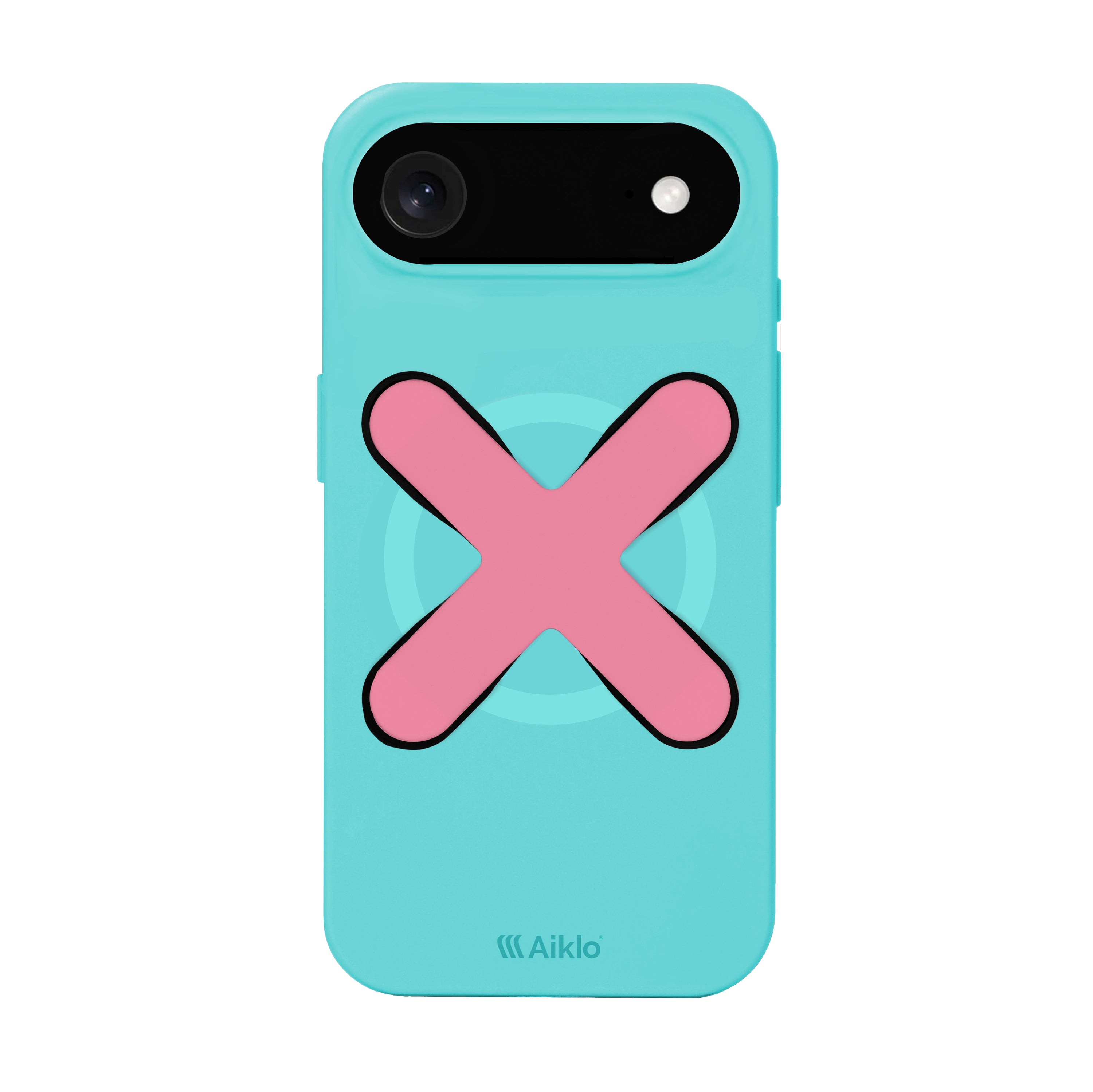 Iphone 17 Air Aqua Blue + Grip Coral Pink