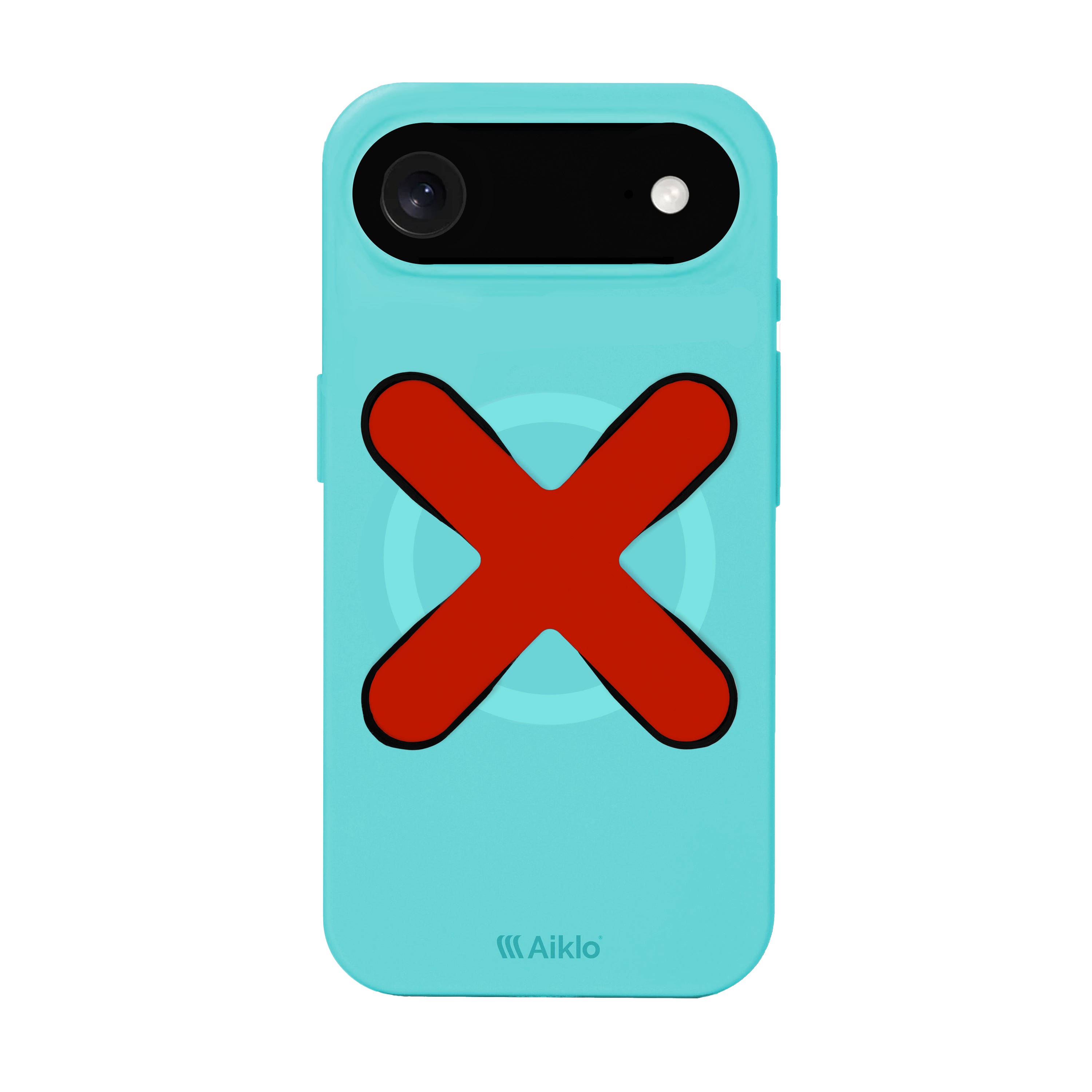 Iphone 17 Air Aqua Blue + Grip Hot Red