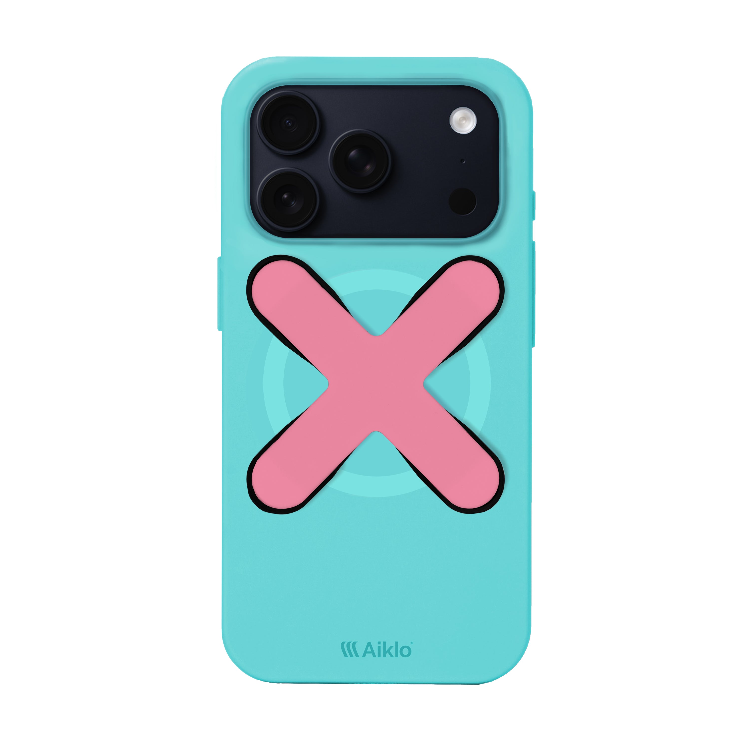 Iphone 17 Pro Aqua Blue + Grip Coral Pink