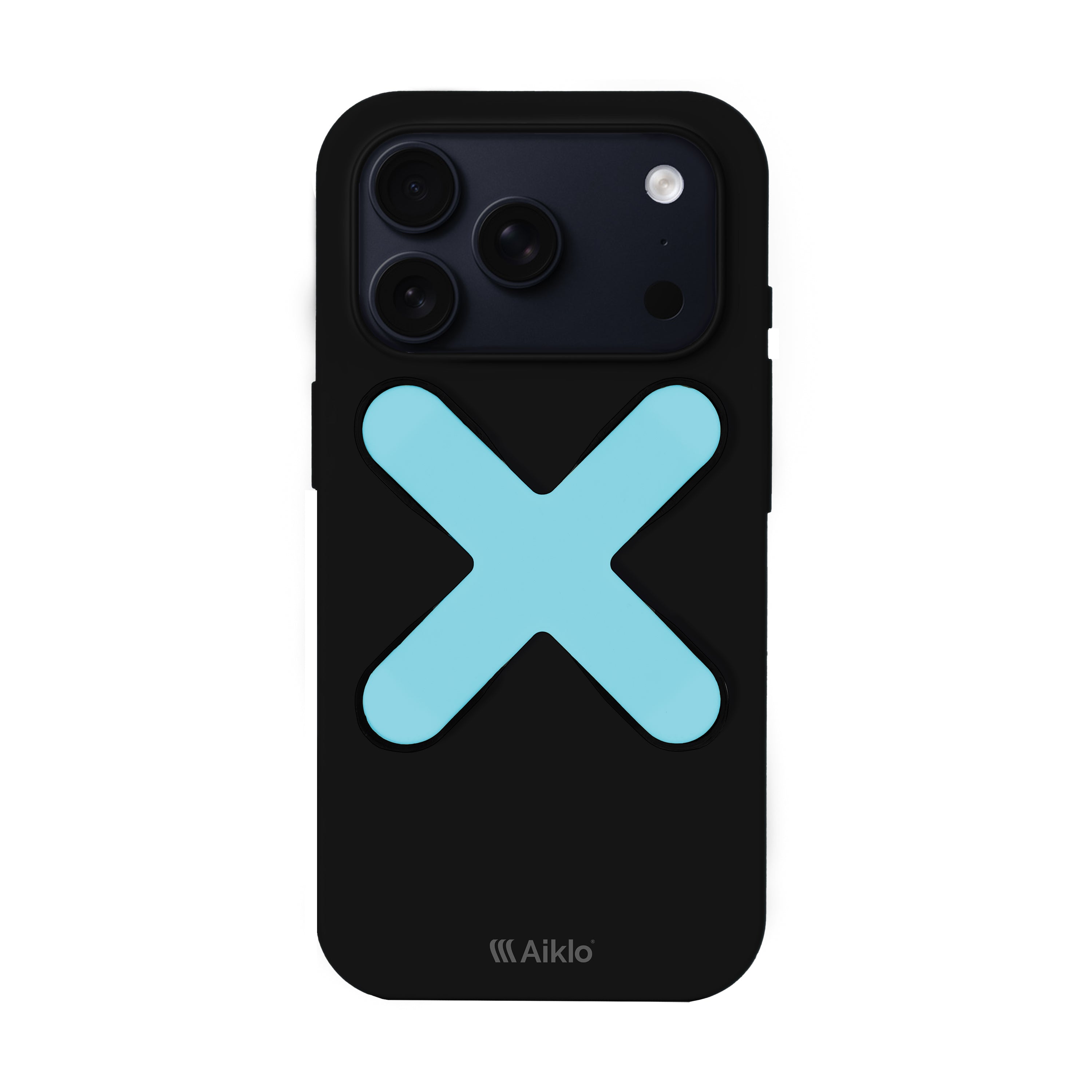 Iphone 17 Pro Black + Grip Aqua Blue