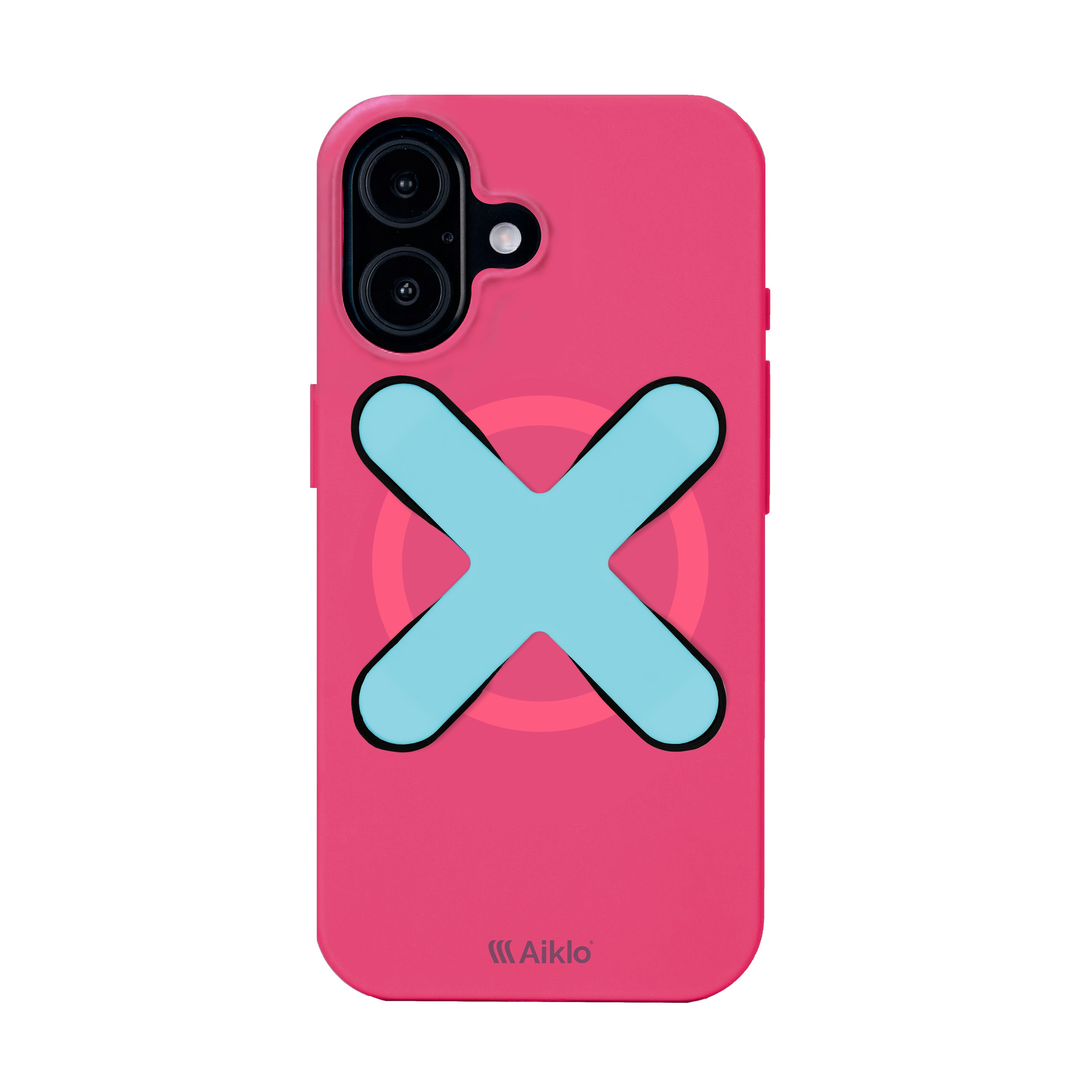 Iphone 17 Juicy Pink + Grip Aqua Blue