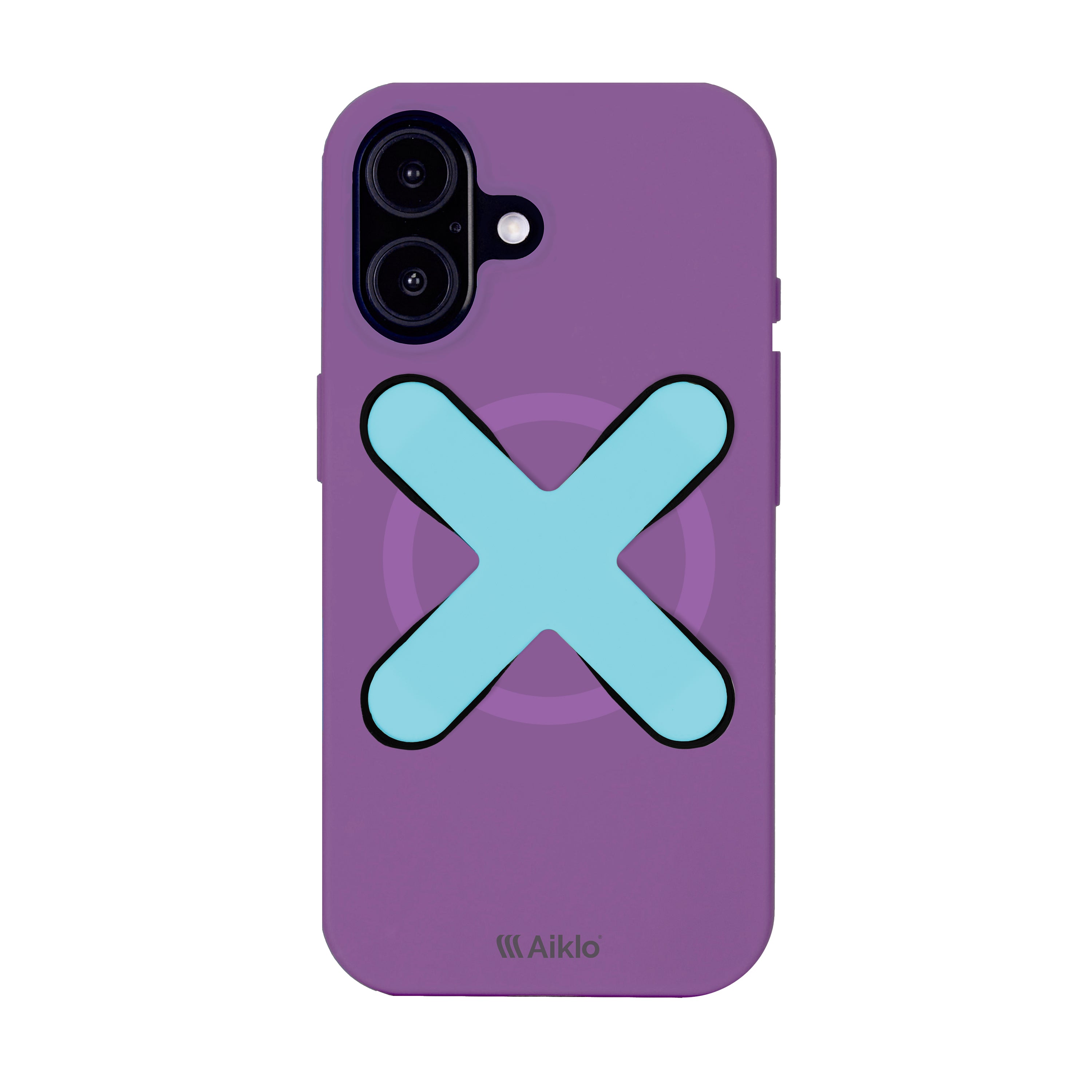 Iphone 17 Lilac + Grip Aqua Blue