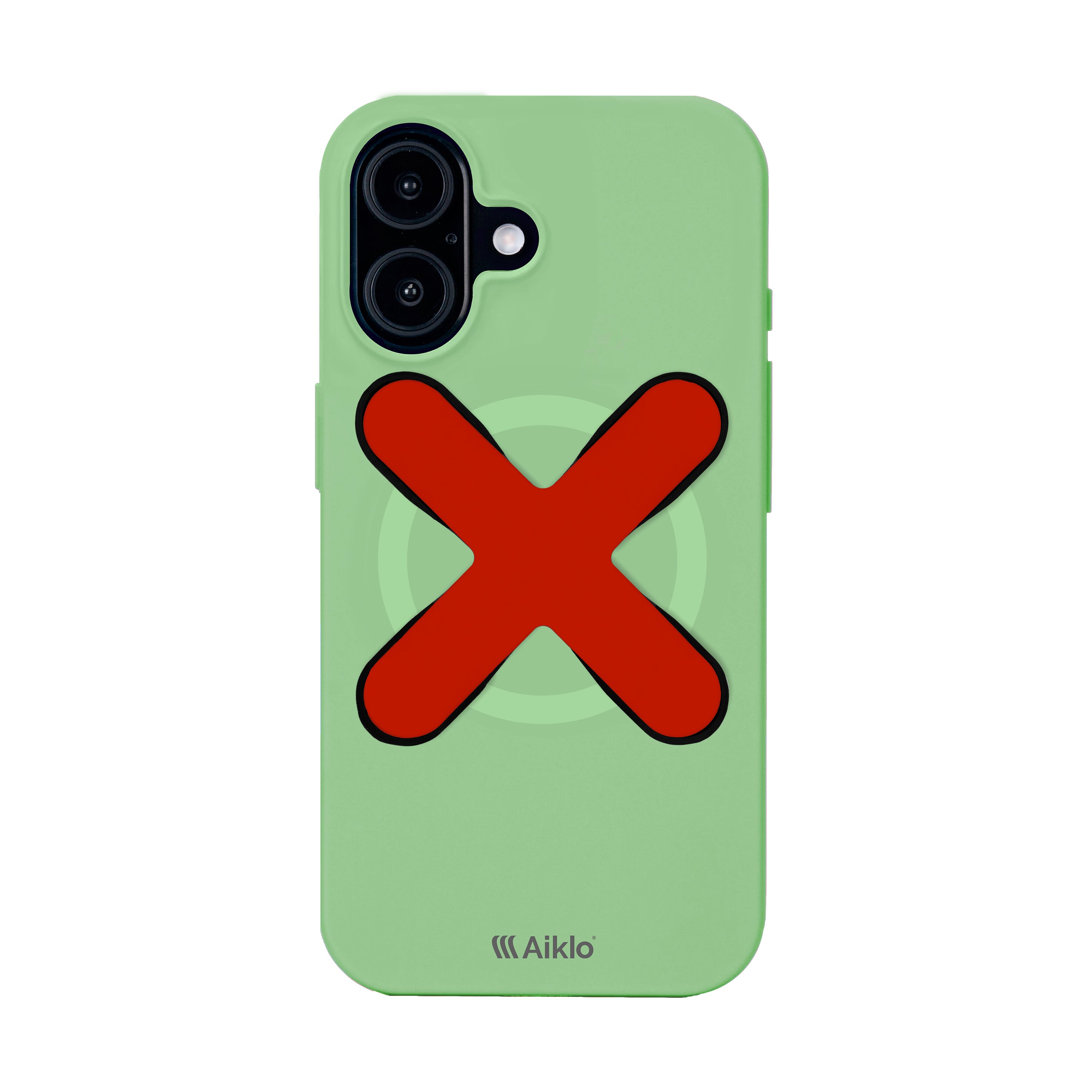 Iphone 17 Mint + Grip Hot Red
