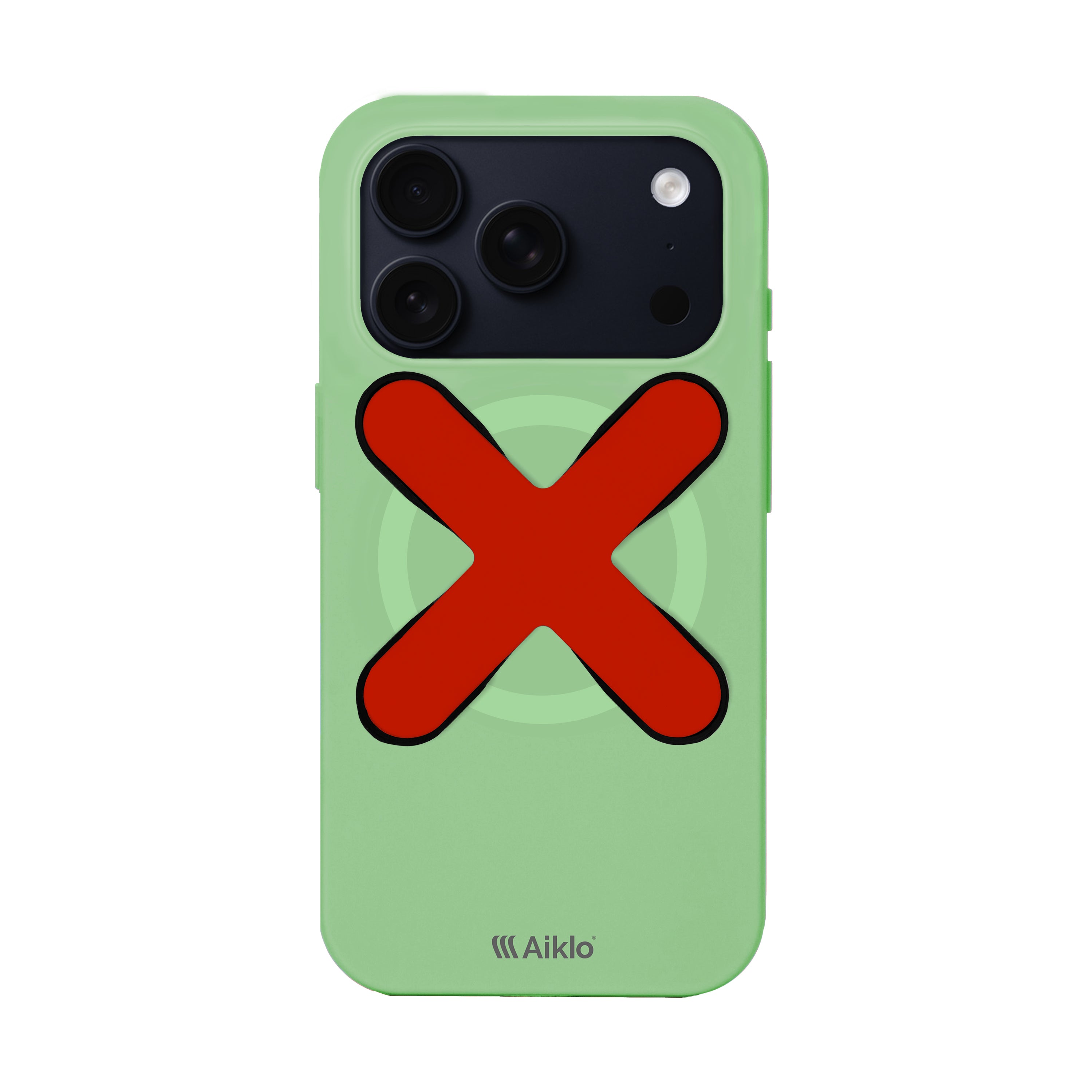 Iphone 17 Pro Mint + Grip Hot Red