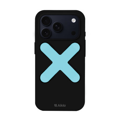Iphone 17 Pro Black + Grip Aqua Blue