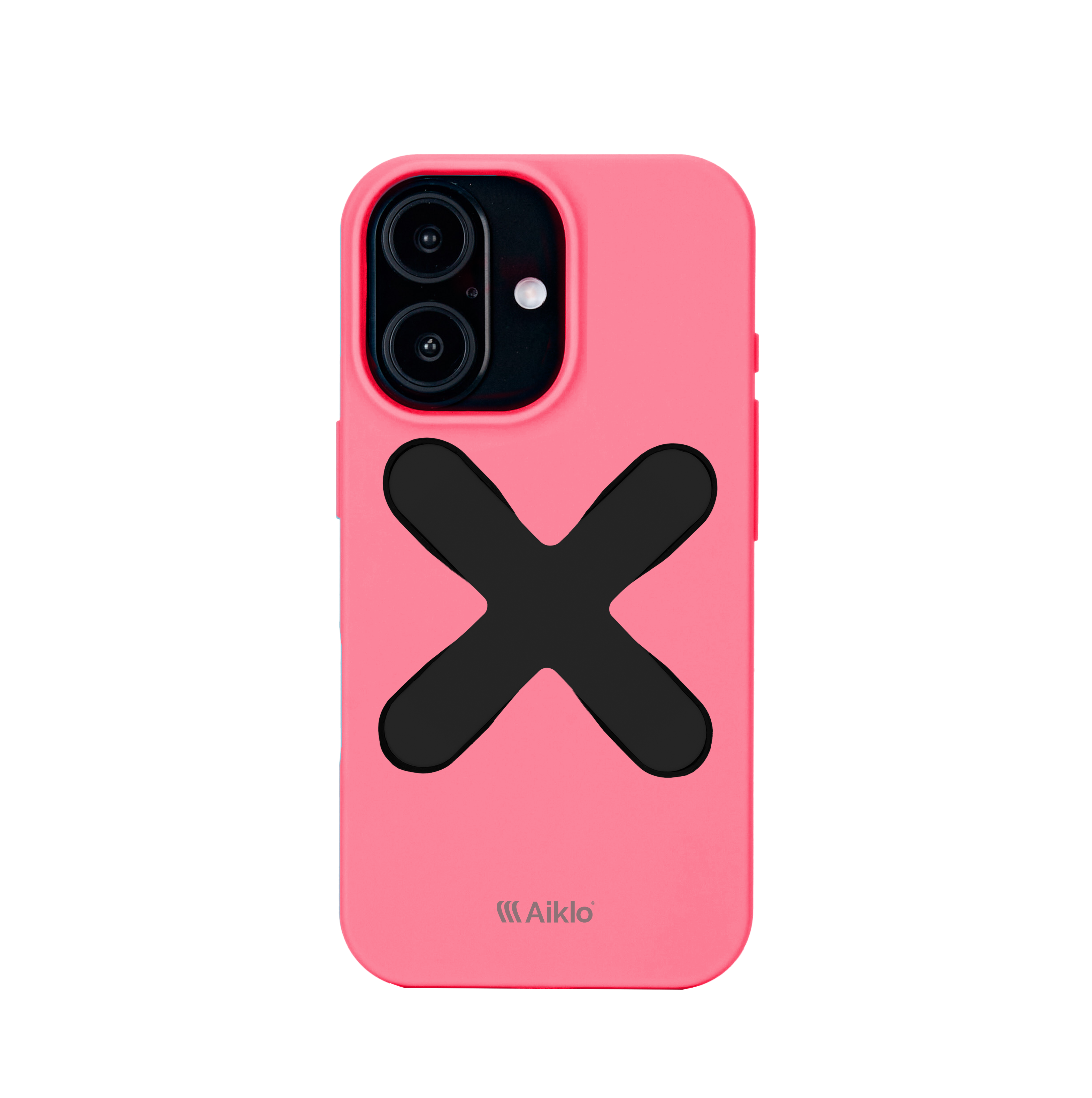 Pink case + black grip