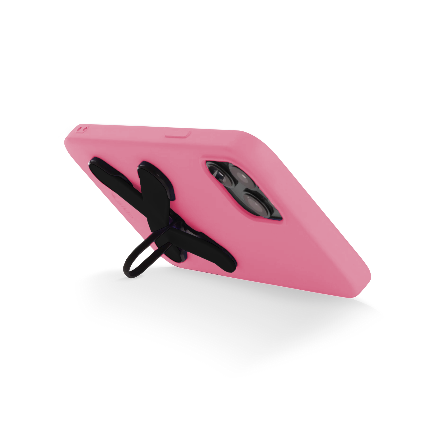 Pink case + black grip