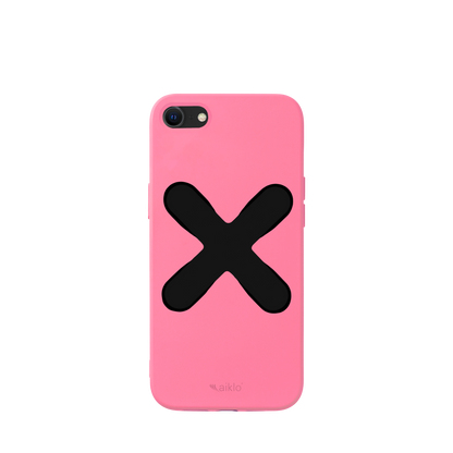 Pink case + black grip