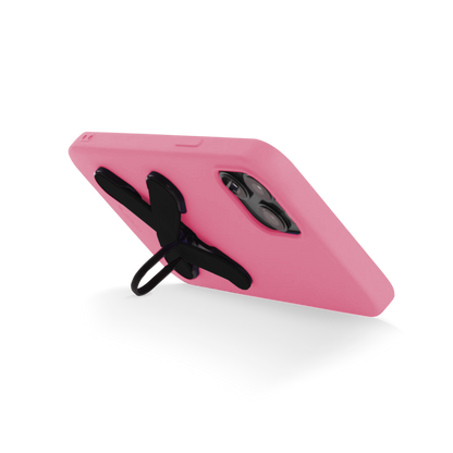 Pink case + black grip